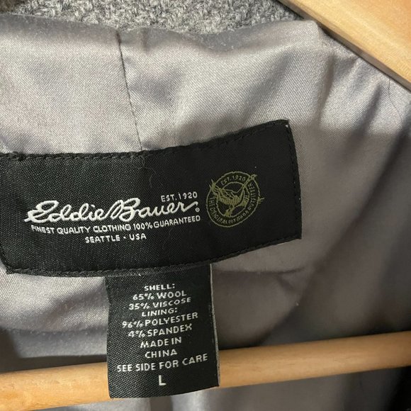 Grey Wool Pea Coat Great Condition - Picture 3 of 5